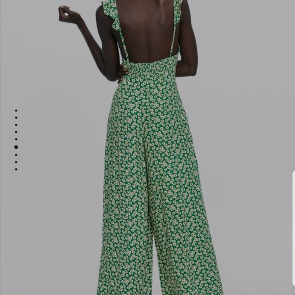 Zara Floral Printed Jumpsuit S - Picture 3 of 4